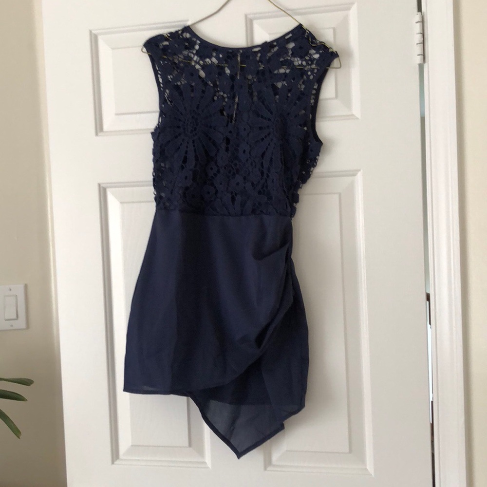 Navy blue mini dress